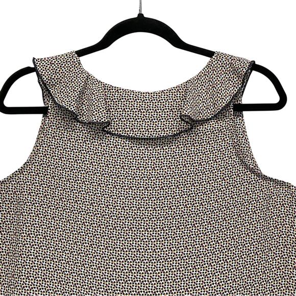 CAbi Stellar Blouse Women's Size M Star Print Sleeveless Ruffle Collar V Neck - Picture 8 of 9